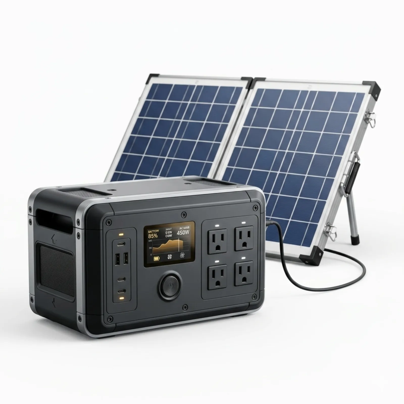VoltPak 2000 charging from solar panels